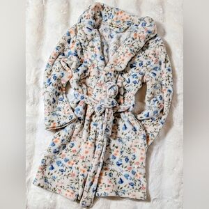 ✨ Jessica Simpson Girls Floral Plush Robe – Size 7/8 ✨